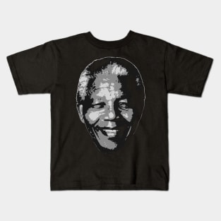 Nelson Mandela Black and White Kids T-Shirt